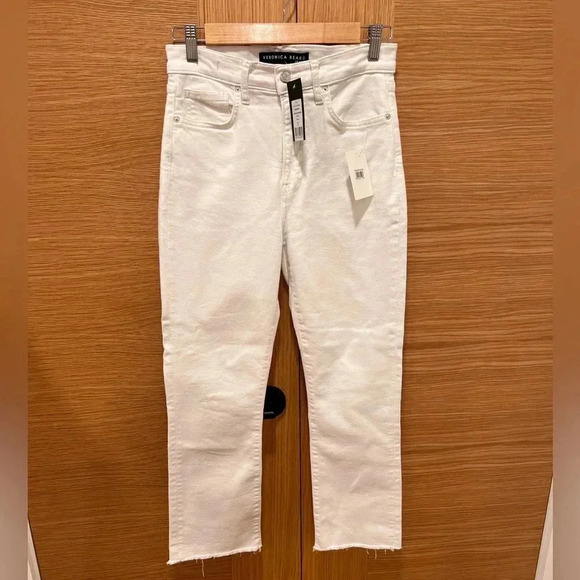 Veronica Beard White Carly Denim High-Rise Size 26/4 - NWT - Picture 2 of 9